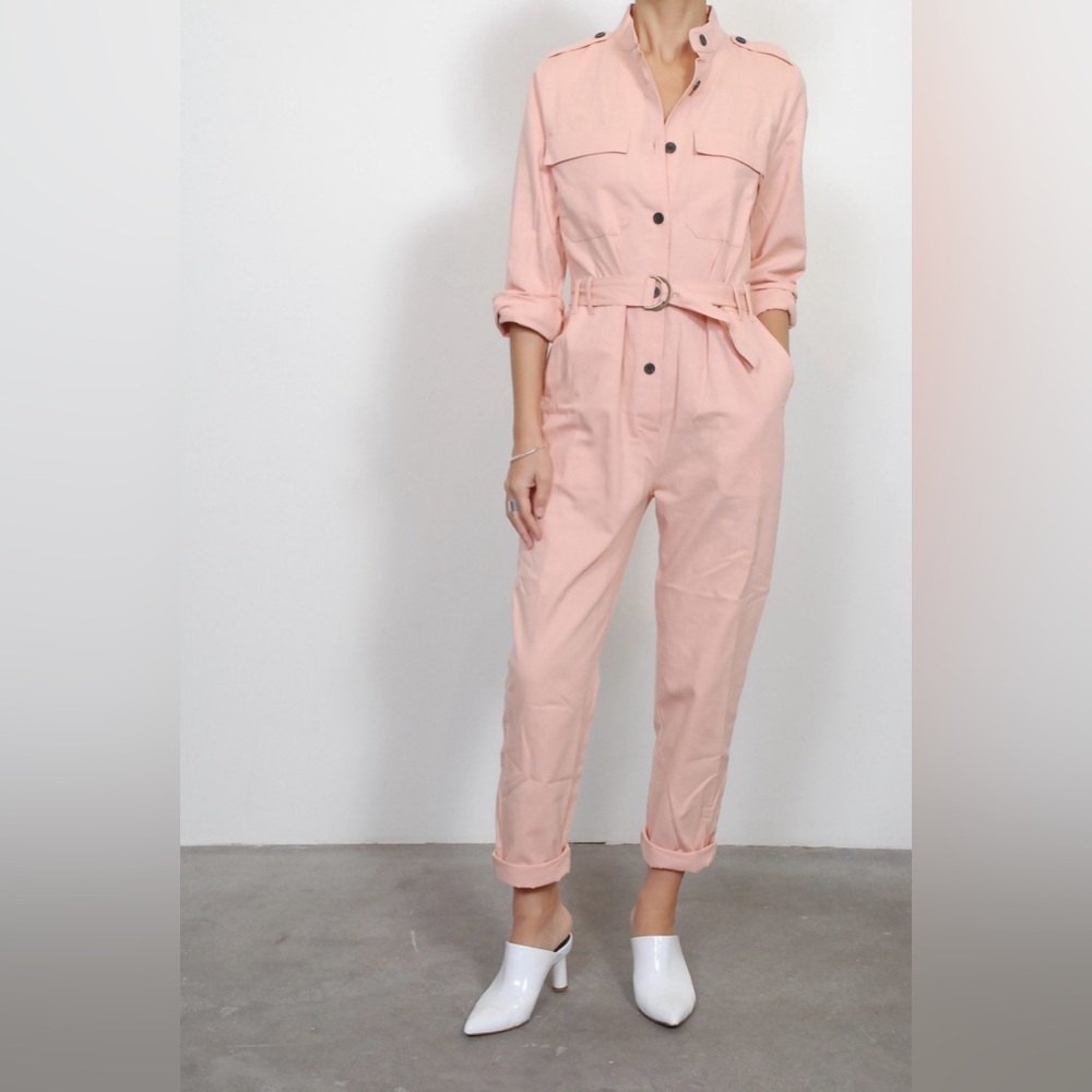 Apiece Apart Koen flightsuit jumpsuit boiler in peony pink size 4